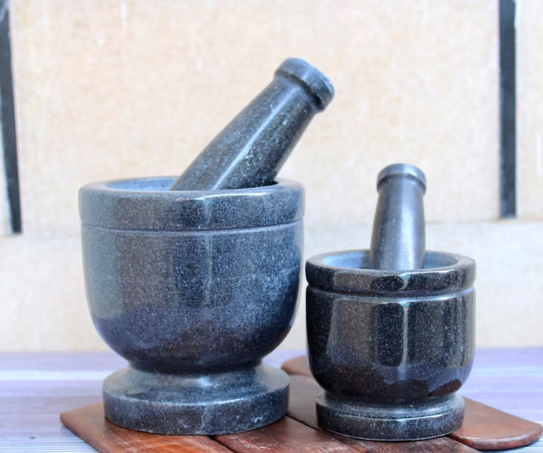 black-marble-mortar